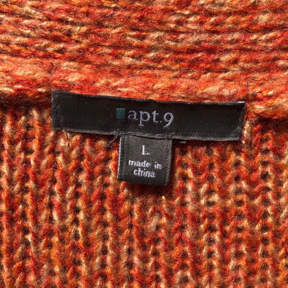 Apt. 9 Orange Cardigan Sweater - Picture 7 of 9
